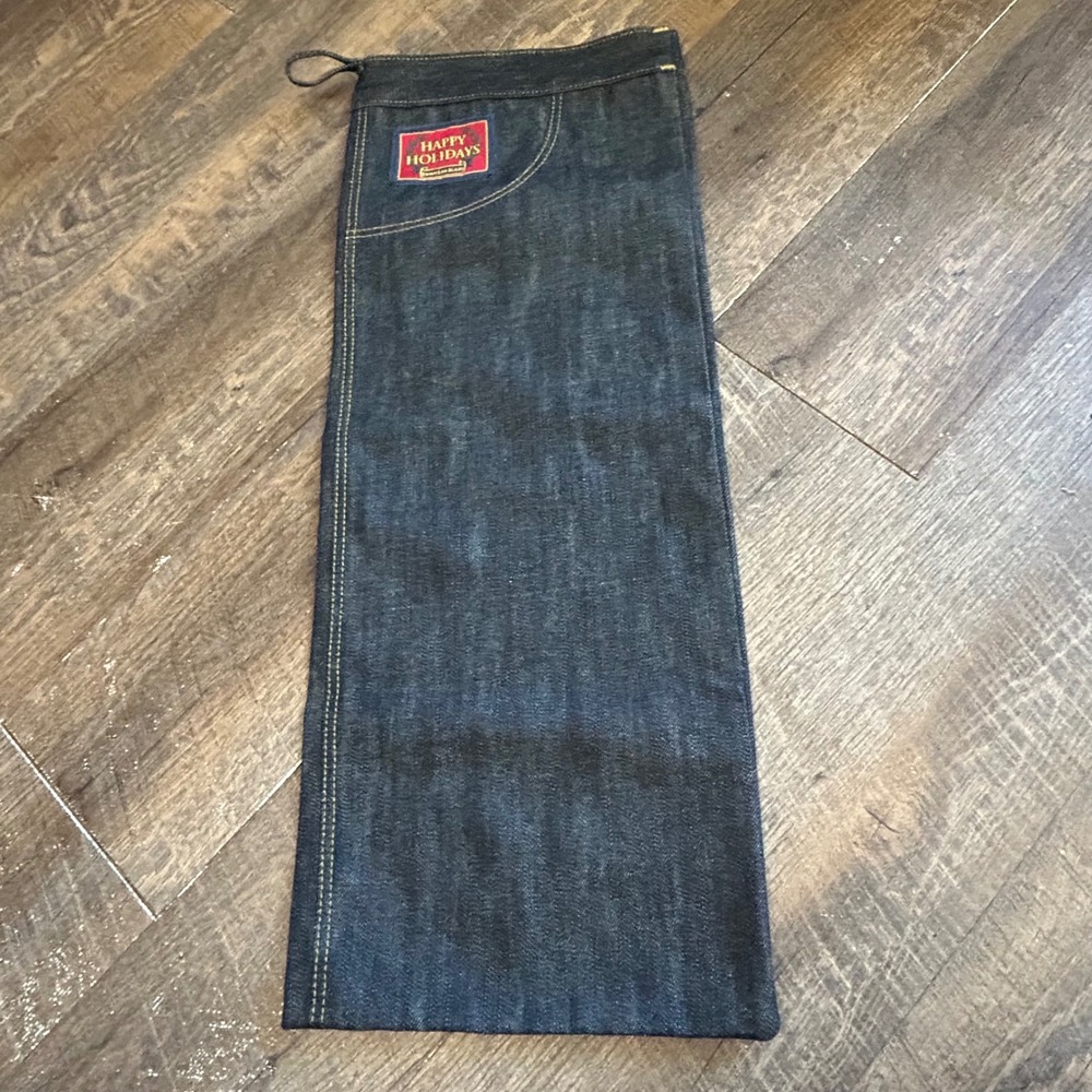 Vintage Lee Jeans Denim Holiday Gift Sack stocking Promotional Sleeve